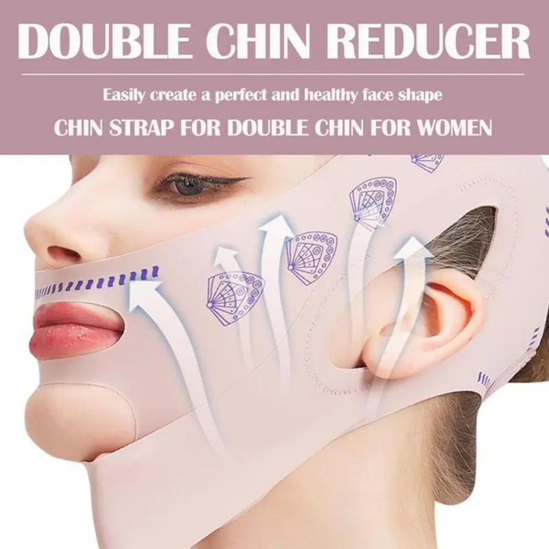 V Line Face Lifting Strap for Double Chin Reduction, Adjustable Sculpting Mask Band, Skincare Tool for Jawline Contouring for Men and Women.
