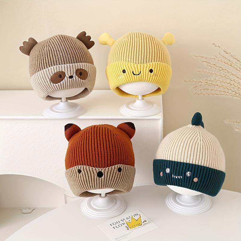 2026 black ear protection hat new knitted autumn men's and women's yarn baby hats diverse