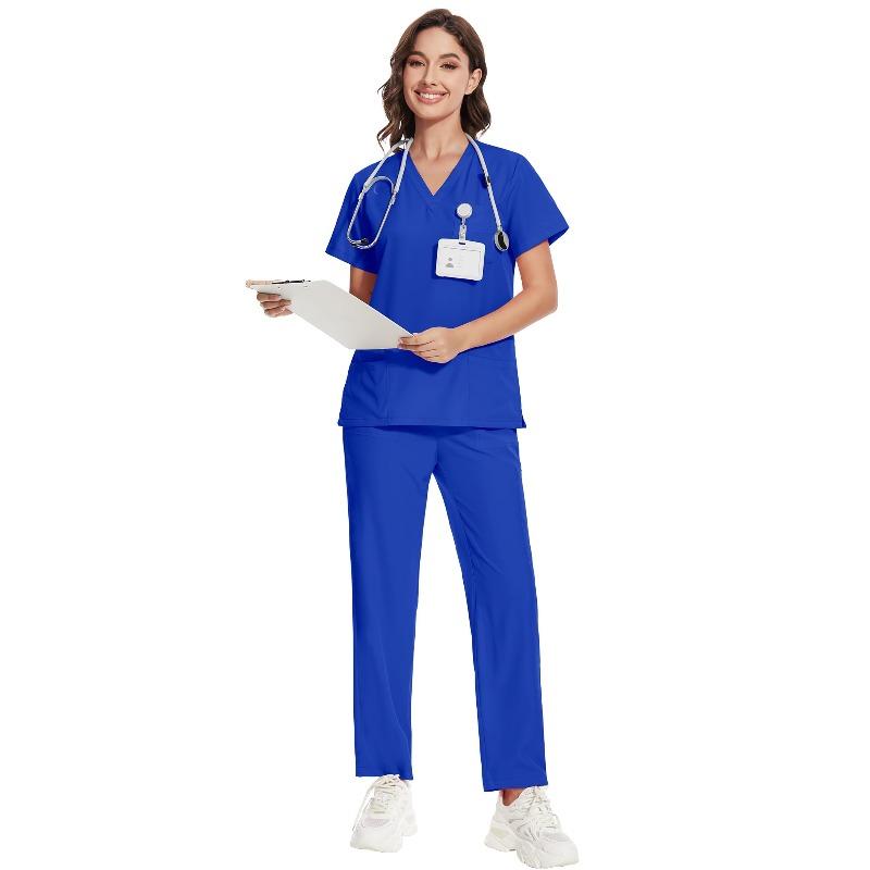 Comfortable leisure care center daily practical work clothes set Female Doctors' and Nurses' Work Uniforms Hospital Uniforms Nurses' Pet Grooming Work Uniforms