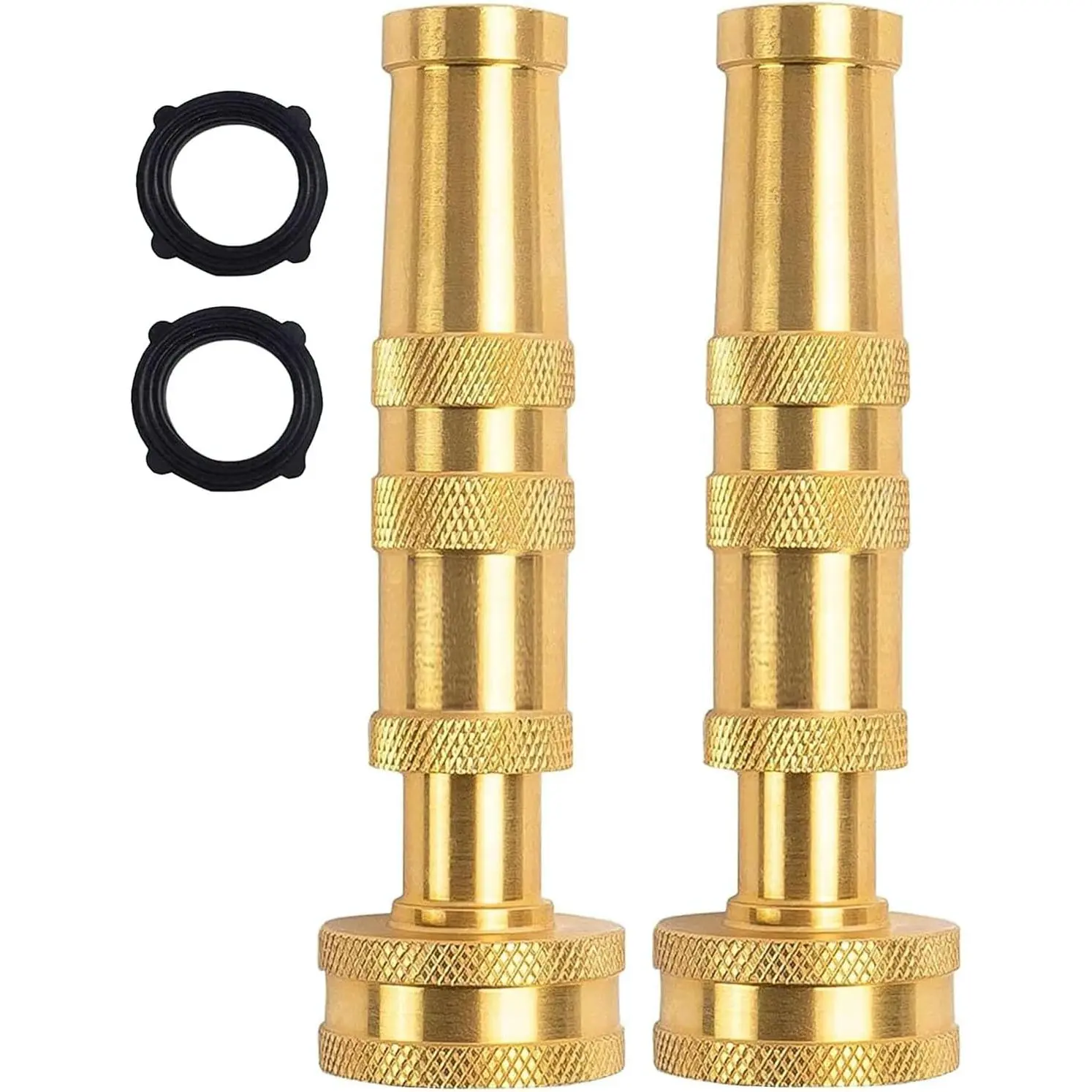 Garden Hose Nozzle,  Solid Brass Heavy Duty Adjustable Twist Hose Nozzle, High  Water Hose Sprayer Nozzle, 2 Pack | Heavy Duty, Adjustable Twist, High  Water Sprayer