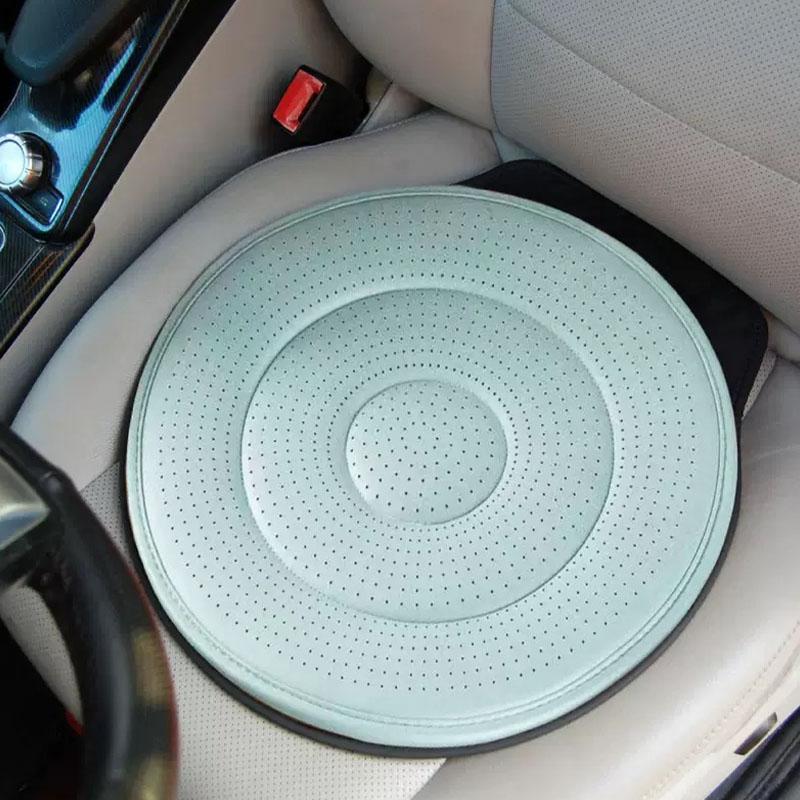 Rotating Car Seat Cushion, 360° Full Rotation, 53x40cm, an Ti-Slip Seat Pad, Moisture-Wicking Cushion, Ergonomic Support, for Driver, SUV, Truck, Elderly, Senior, Travel, Commute, Automotive