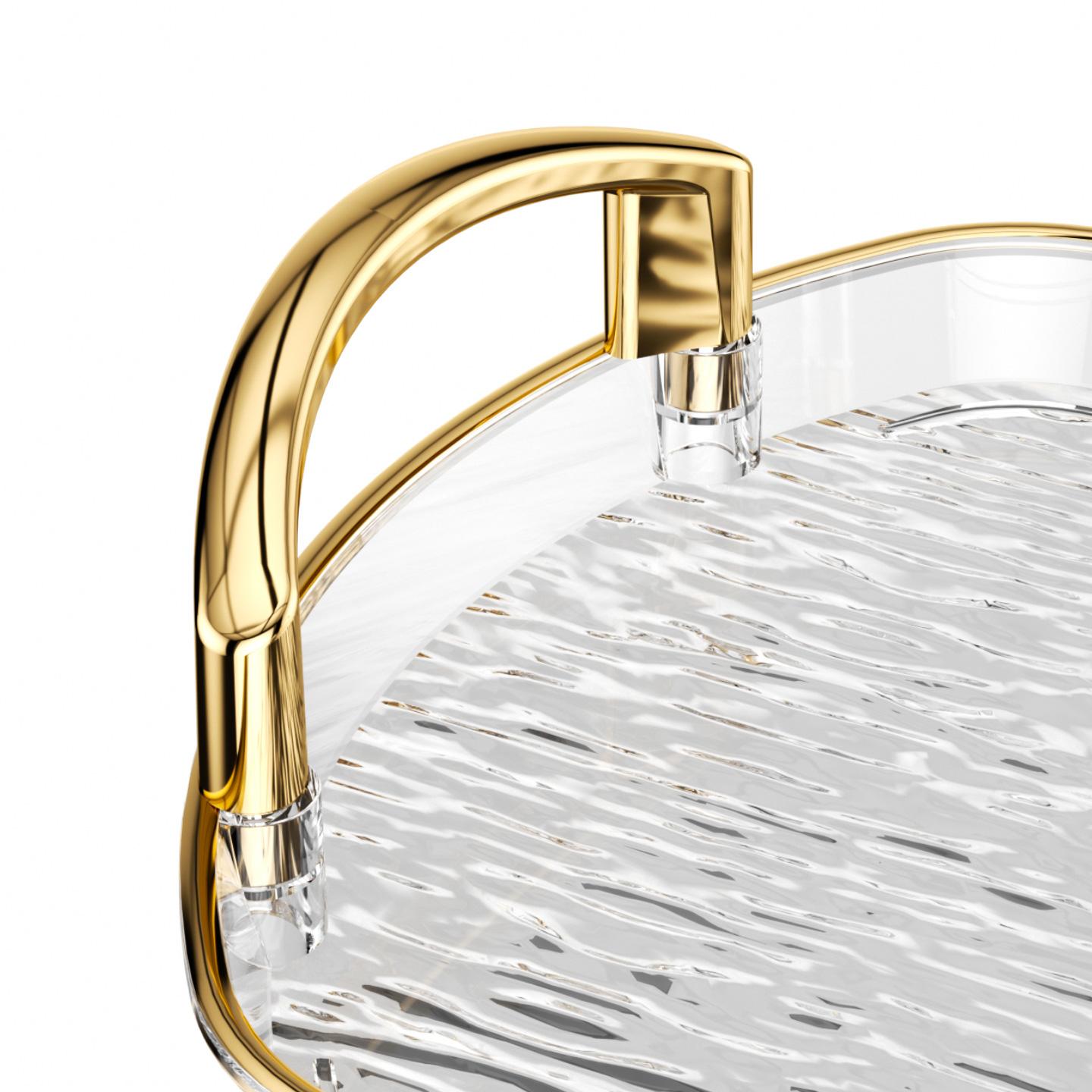 3 Pack Serving Tray with Handles, Stackable Reusable Trays for Serving Food, Plastic Serving Platters for Party, Charcuterie, Fruit, Appetizer