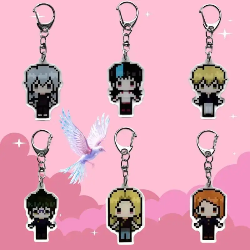 Acrylic Keychain for Jjk Yuki Tsukumo Nobara Kugisaki Satoru Gojo Maki Zenin Riko Amanai Anime Acrylic Key Buckle Pendant Gifts