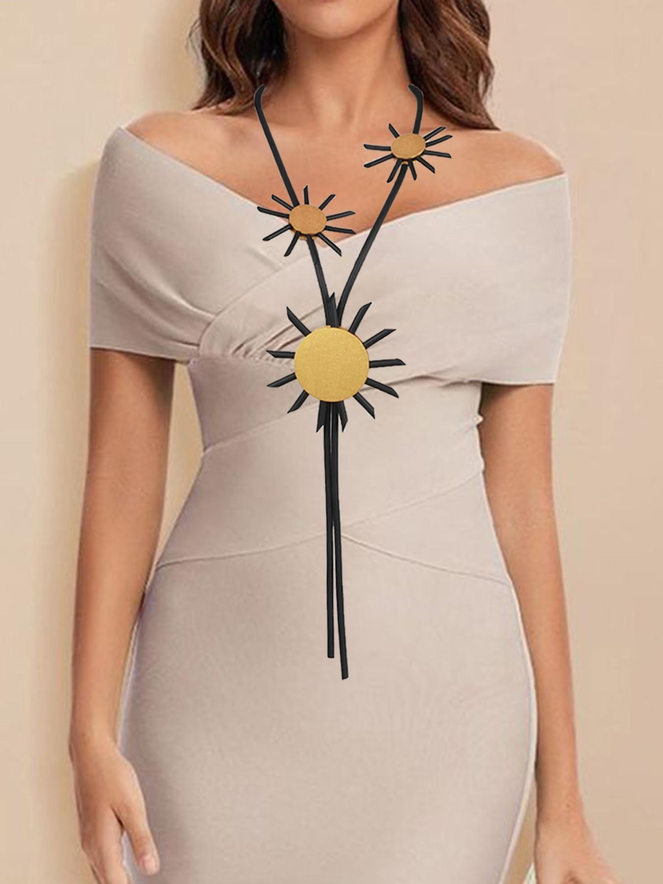 Simple Sunflower Shape Accessory, Minimalist Design, Three-Dimensional Sunflower Ornament, Elegant Decorative Piece, Perfect Gift Idea