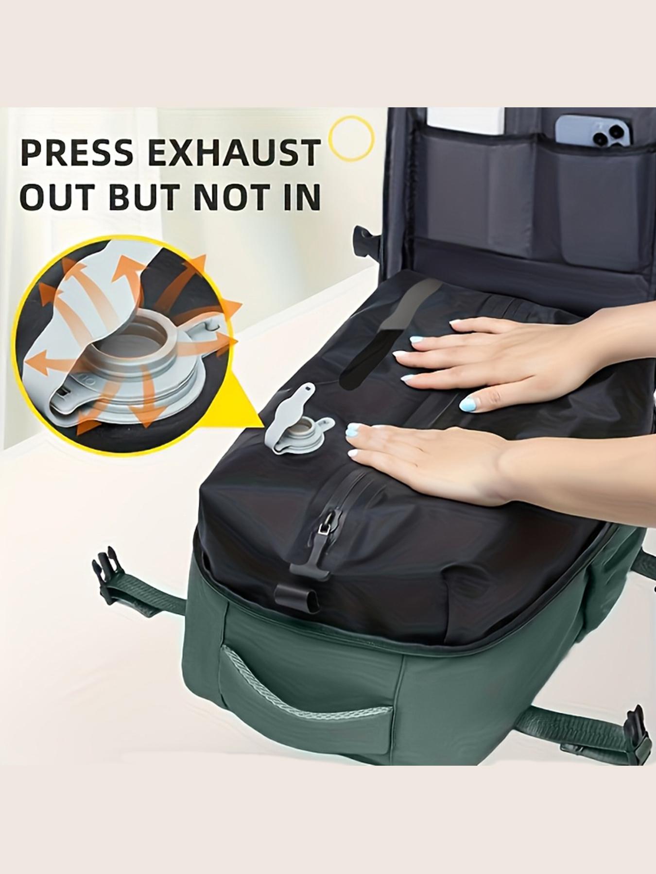 Large Capacity Vacuum Compression Backpack, Lightweight Travel Bag, Essential for Business Trips, Unisex Dual Shoulder Strap