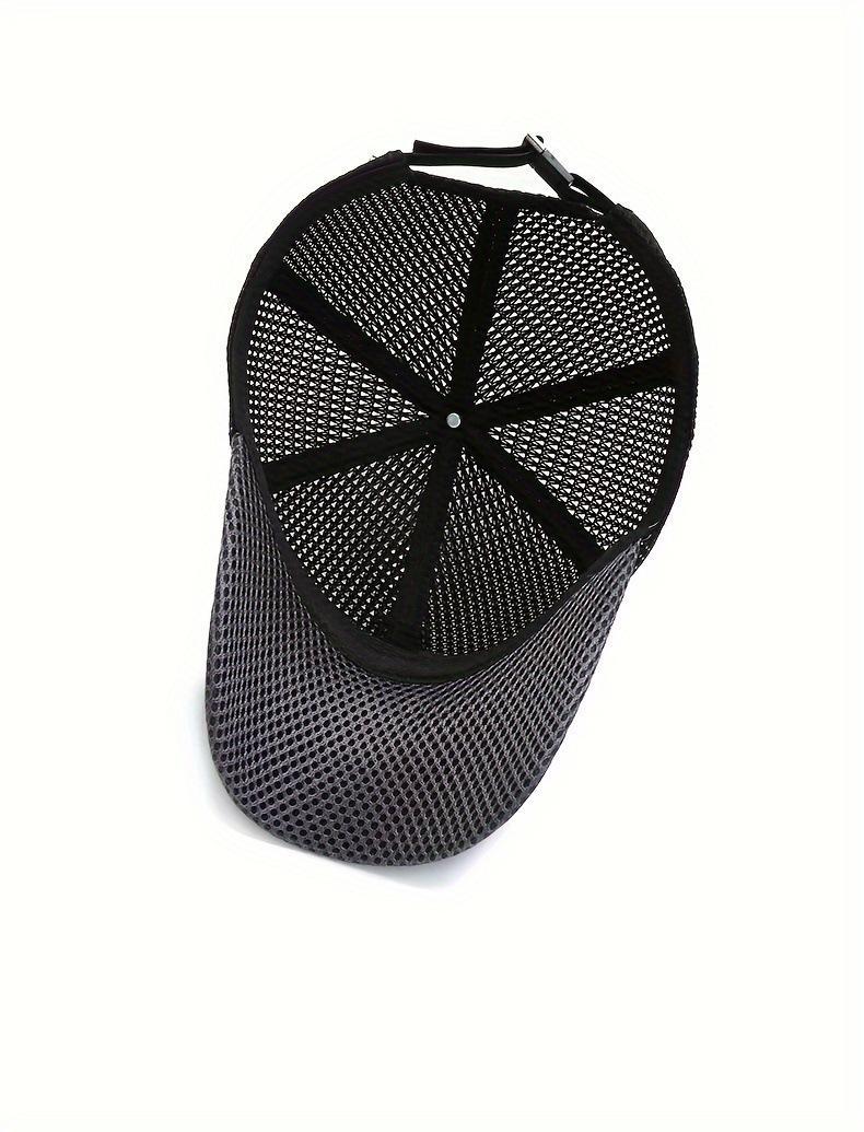 4 Pack Men’s Breathable Mesh Trucker Baseball Cap, adjustable cotton snapback sun visor hat with flexible closure, lightweight sunscreen headwear for outdoor sports, daily hiking and practical men’s holiday gift picks