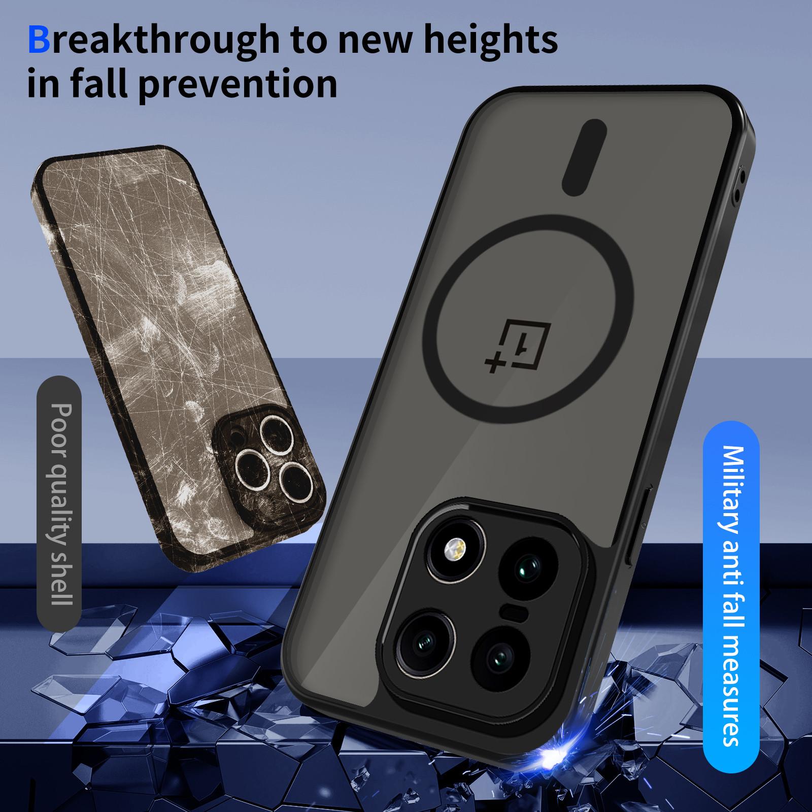 Oneplus 15 Cph2745/cph2747 Case, Magsafe Wireless Charging, Silicone TPU Bumper, Skin Feel Matte Back Hard Shell Cover, Anti-Drop Protection