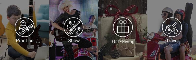 Glarry 39 Inch Electric Guitar Kit for Beginner, HSS Pickups 6 String Solid-Body Full Size Adults Electric Guitars W/Amplifier, Bag, Strap, Cable, Accessories - White