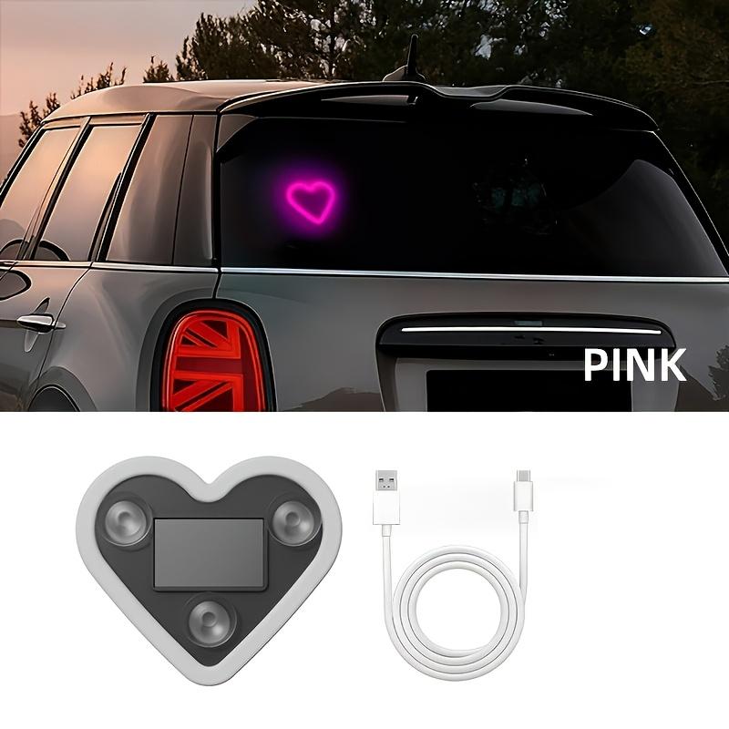 Solar Heart LED Car Light, Ice Blue Blue Colors, No Wiring Needed, Cute Car Decoration, Warm Home Atmosphere, Internal Use