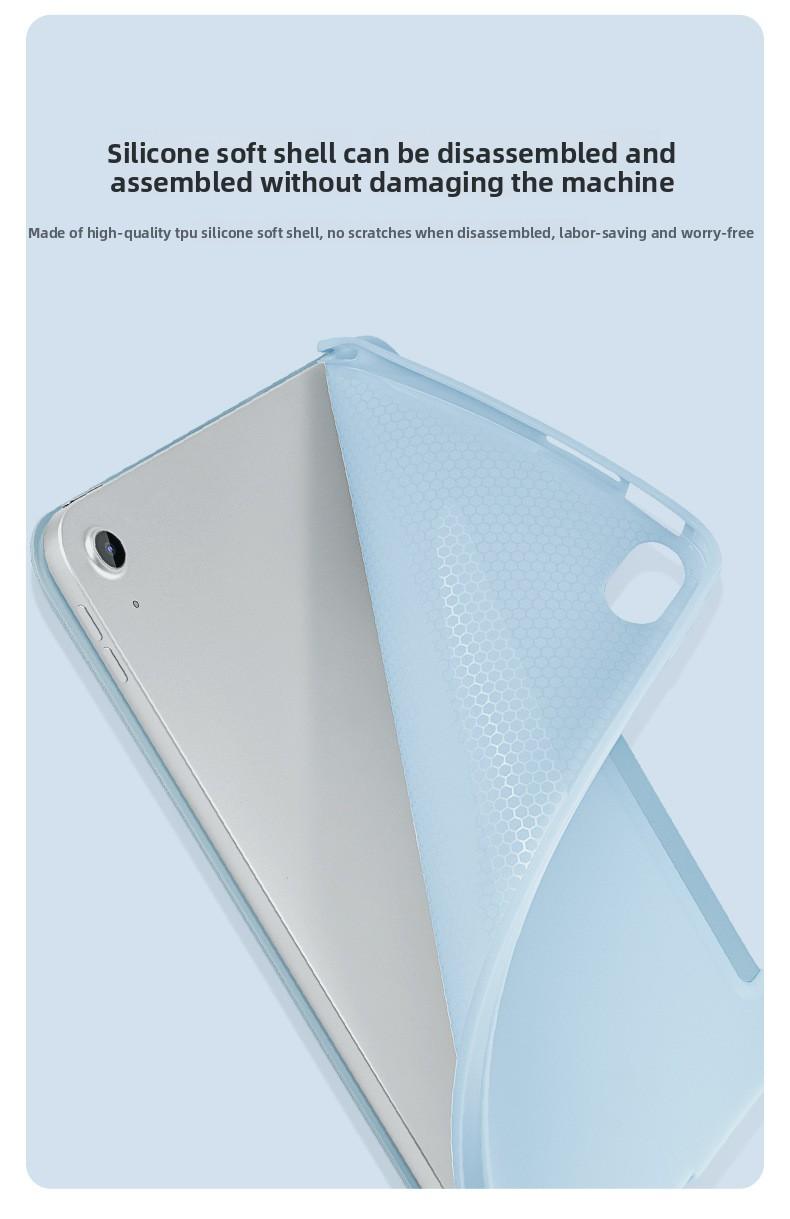 Shockproof Soft TPU iPad Case for iPad 11", iPad 10th Gen 10.9", iPad 9th Gen 10.2", Smart Tri-Fold Folio Cover with Stand, Auto Wake/Sleep Protective Shell for Apple iPad 2023 Models