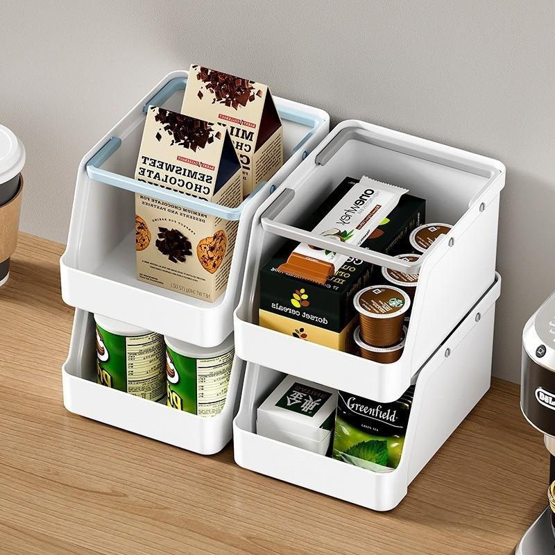 Multifunctional Plastic Storage Box, Space Saving, Ideal for Kitchen, Bathroom, Food Storage, Countertop, Cabinet Underneath, Easy Assembly