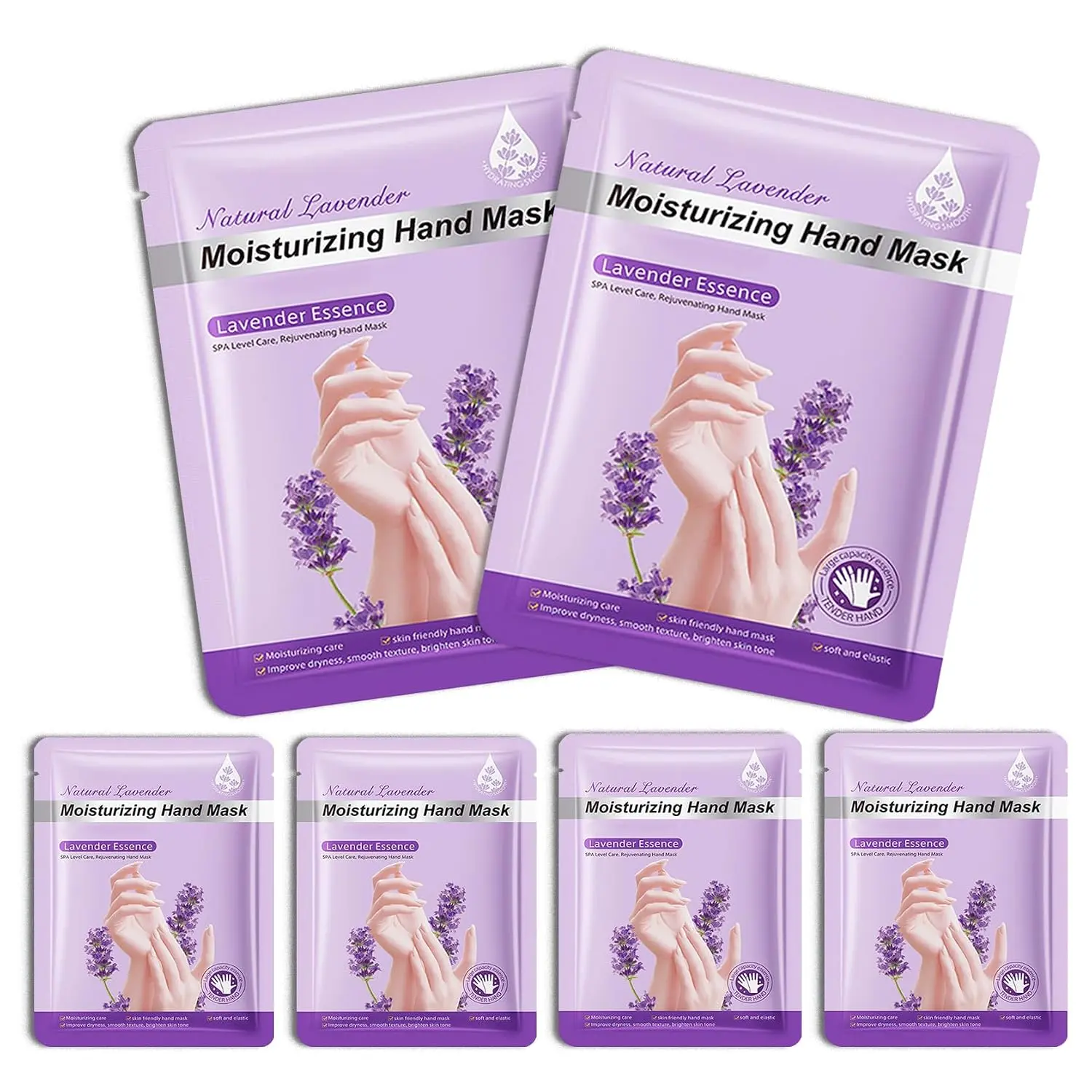 Hand Mask, 6-Pair Pack Moisturizing Exfoliating Hand Mask, Smooth Moisturizing Gloves, Suitable for Dry, Rough, and Cracked Hands, Unisex Hand Skin Moisturizing Gloves (I): Beauty and Personal Care