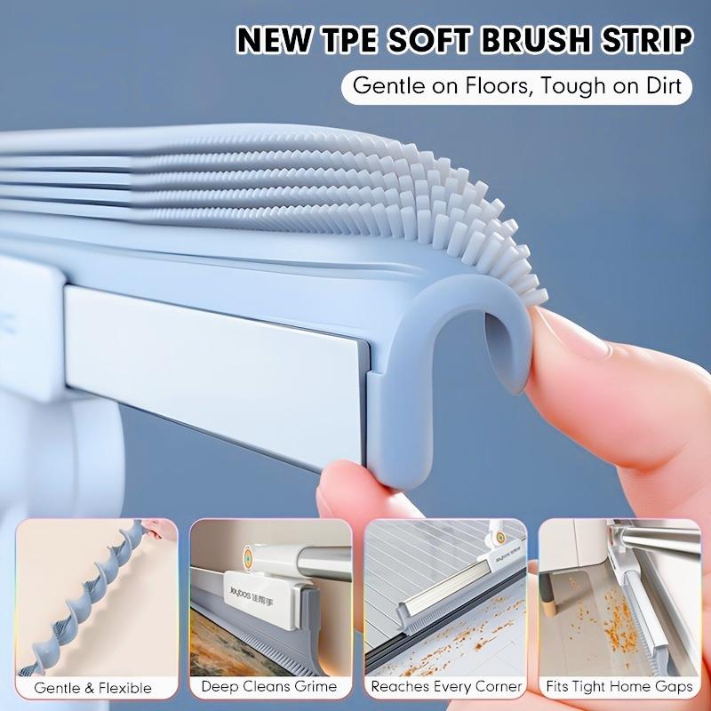 Heavy Duty Floor Broom Pet Hair Remover with Non Stick Brush Extended Design for Hardwood Tile Carpet Glass Perfect for Bathroom Kitchen Living Room Ergonomic Handle