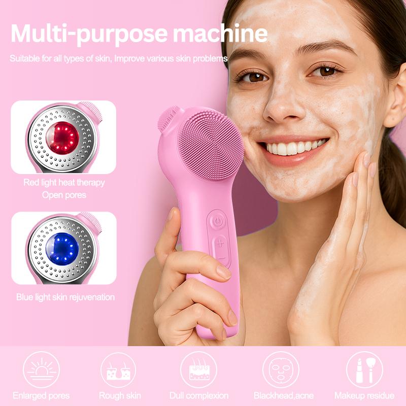 Facial Cleansing Brush Skin Massager Electric Silicone Face Brush USB Cleansing Waterproof Sonic Vibration