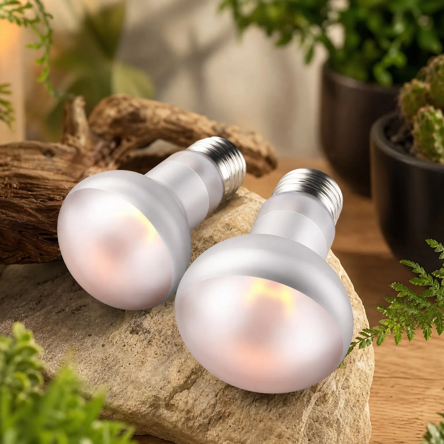 Reptile Heat Lamp Bulb, 2-Pack 75W Daylight Basking Spot, UVA Basking Light for Bearded Dragon, Turtle, Lizard, Gecko & ReptilesGift