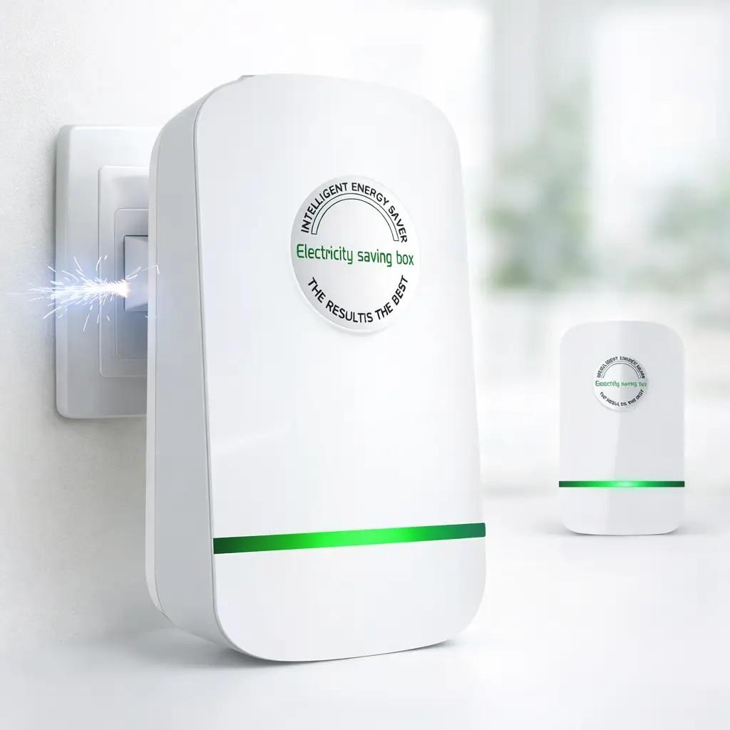 Serein 2 PCS Smart Energy Saving Plug, Stop Watt Power Saver Device for Home & Office, Universal Electricity Saver 90V-250V 30KW, Safe & Durable