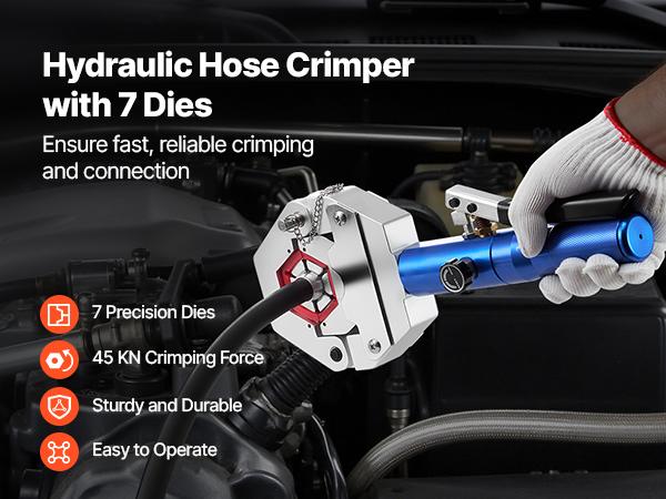 7 snap-on crimping dies included