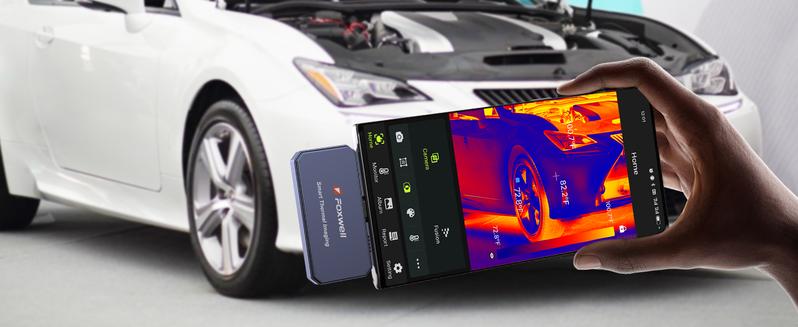 FOXWELL RT100 Thermal Camera for Android (USB-C) / iOS Smartphones, 256x192 Super IR Resolution Thermal Imaging Camera, -4°F to 1022°F Thermal Imager for Home/HVAC/Electrical/Plumbing/Automotive Inspection