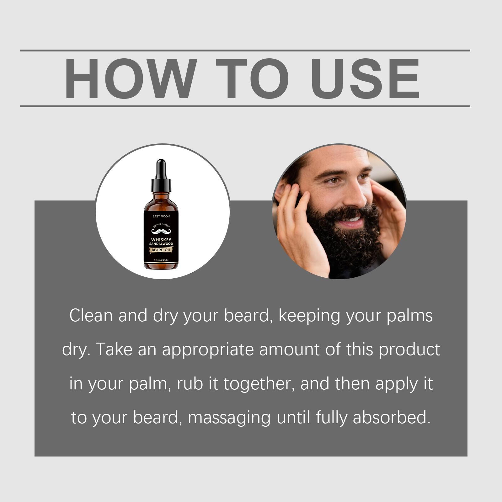 1 Piece/2 Pieces Men's Beard Care Essential Oil, Gentle Formula with Vitamin E, Rosemary Extract, Castor Oil, Daily Softening,