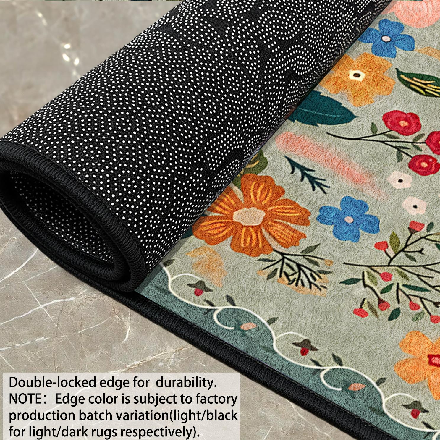The Stone-patterned Semi-circular Rug Is Durable, Lightweight, and Highly Slip-resistant with Strong Water Absorption. It Is Machine Washable and Easy to Clean, Suitable for Both Indoor and Outdoor Entryways. It Quickly Traps Dirt and Sand