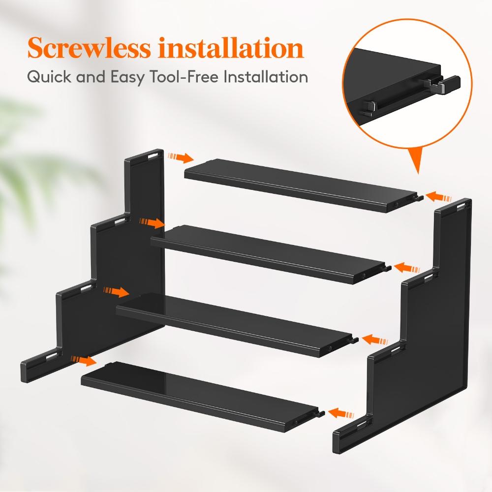 Perfume Display Stand, Perfume Organizer Rack, Multi-Functional Display Stand, Suitable for Perfumes, Skin Care Products, Handmade Dolls and Desserts, Applicable to Dressers, Desktops, Cabinets and Party Scenarios