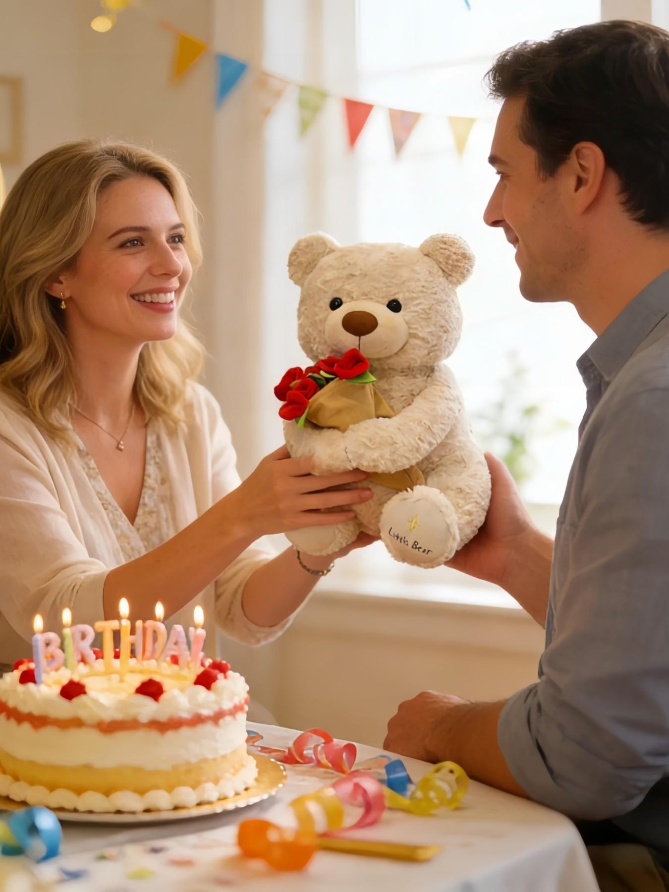 "Joyful Heart & Melodic Ear" Unique New Headset-shaped Ruby Necklace with Creative Magic Bear Gift Box, an ideal mysterious gift for various festivals, dates, wives and Valentine's Day.