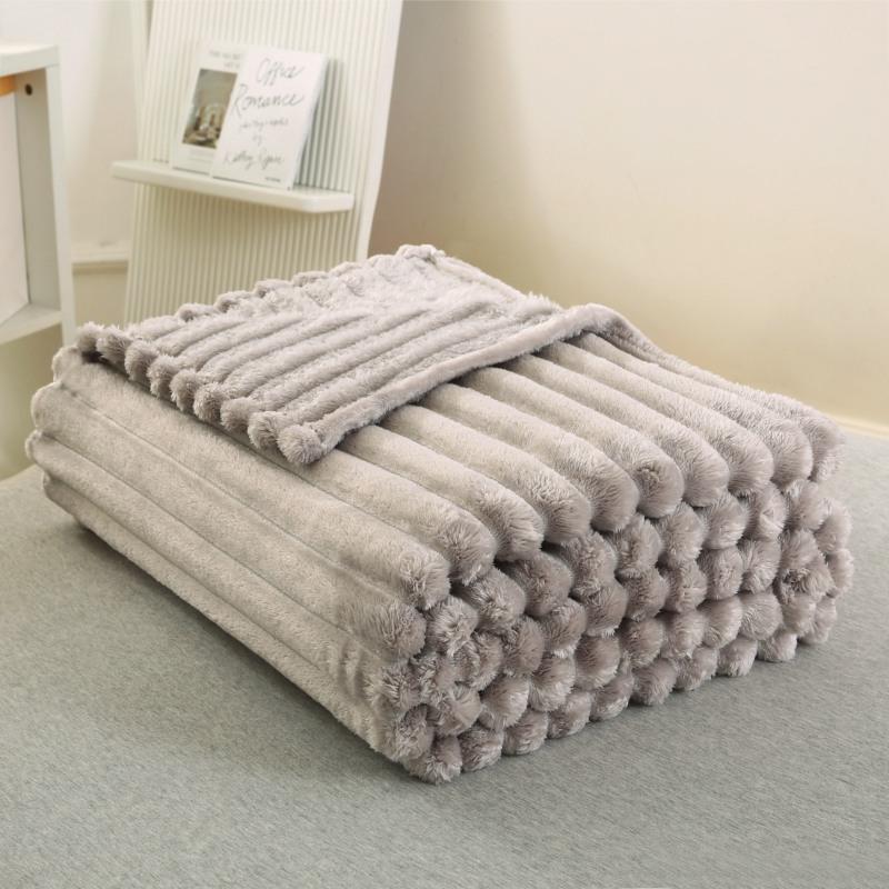 4cm Drawstring Blanket Strips, Soft Polyester Material, Ideal for DIY Crafts & Sewing Projects, Durable and Easy to Use, Knitted Blanket