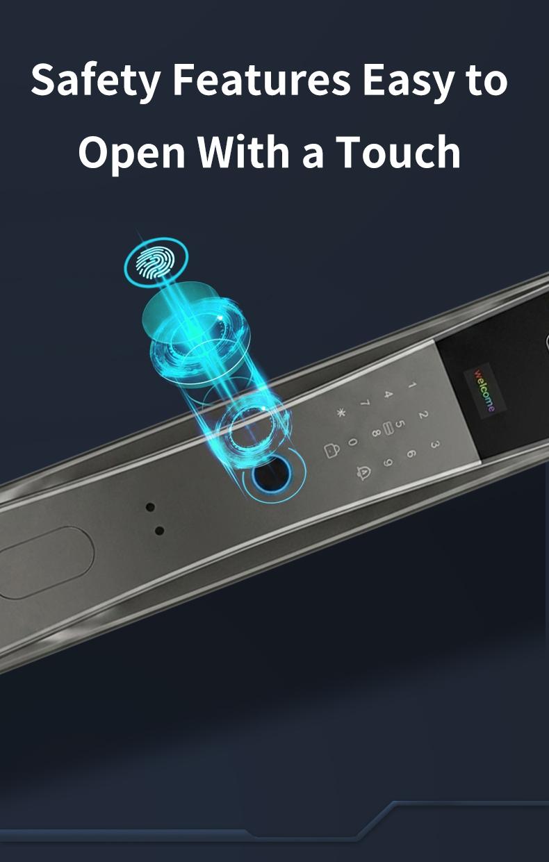 7 in 1 Keyless Entry Fingerprint Door Lock with Palm and Face ID, Heavy Duty Aluminum Smart Lock, Compatible with Wishome App, 6068 Mortis, Fingerprint Smart Locks 7 in 1 Keyless Entry Fingerprint Door Lock with Palm and Face ID, Heavy Duty Aluminum Smart Lock, Compatible with Wishome App, 6068 Mortis, Fingerprint Smart Locks