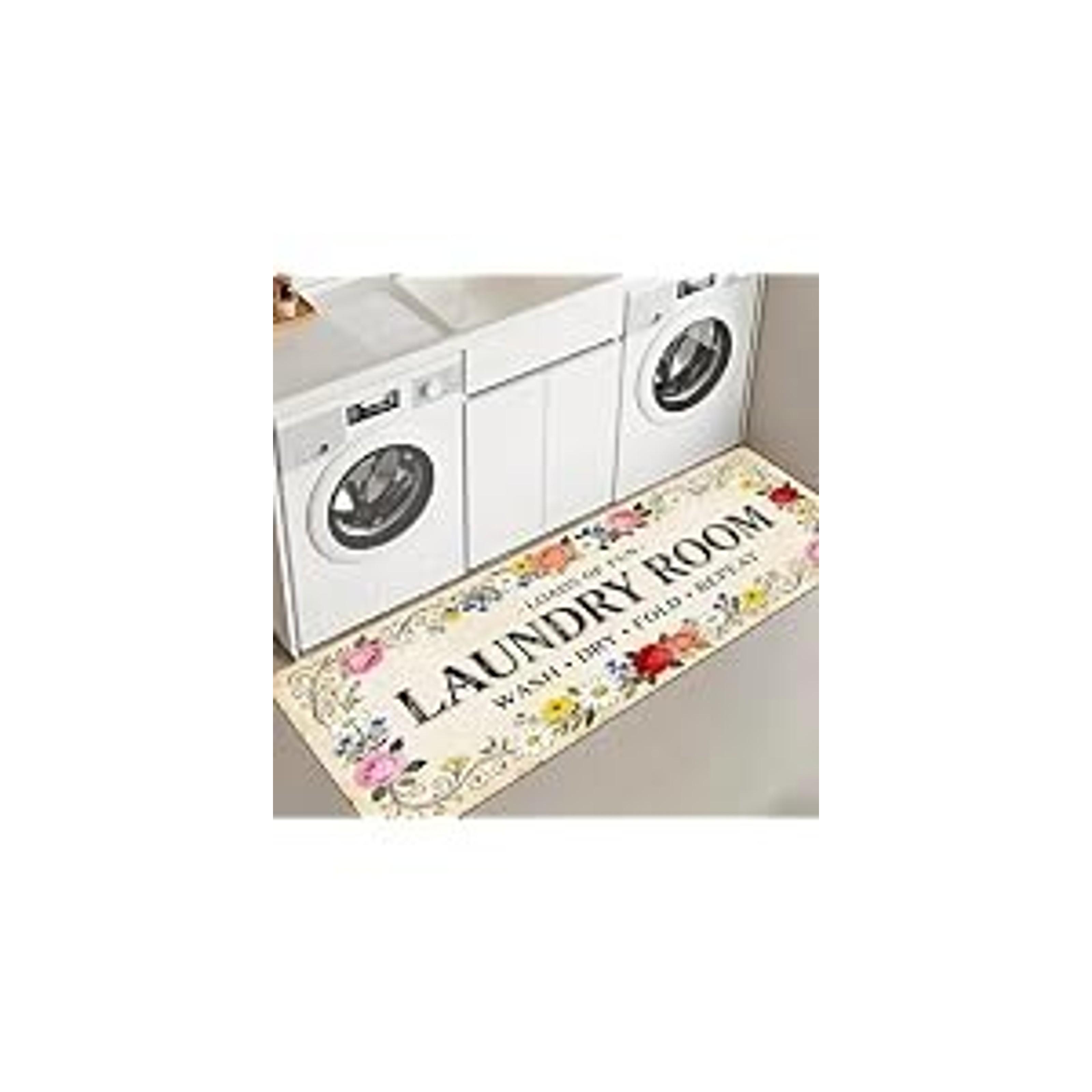 Brown Wood Non Slip Laundry Room Rug Runner 20" x 59" Washable Farmhouse Kitchen Bathroom Area Rug MatGift