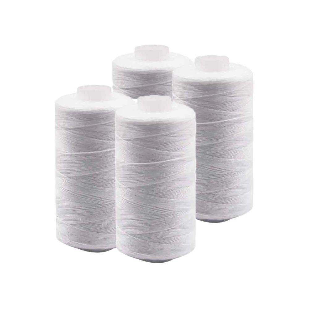 4 Pack Durable Polyester Thread 500m, Generous Length, Strong Sewing Threads for Clothing, and, Ideal for Sewing Supplies, Sewing Machine Thread