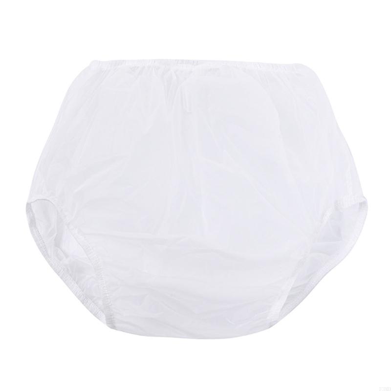Water Resistant Adult Incontinence Plastic Pants Reusable Diaper Cover Underwear Underpants for Secure Leak Protective F3MD