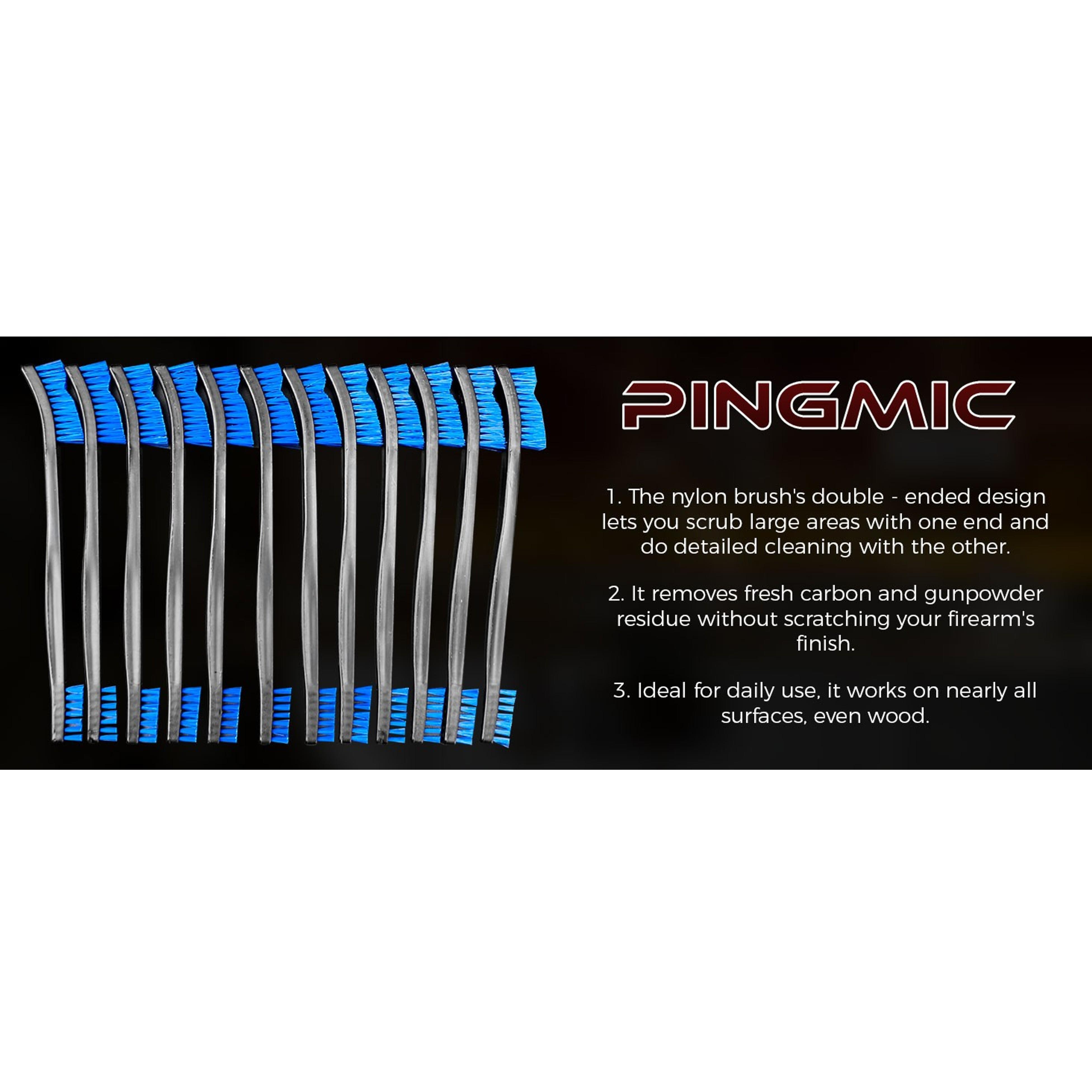 Gun Cleaning Brushes Set - 12 Pack Double-Ended Brass Brushes with Plastic Handles, All-Purpose Gun Cleaning Supplies Kit (Brass)