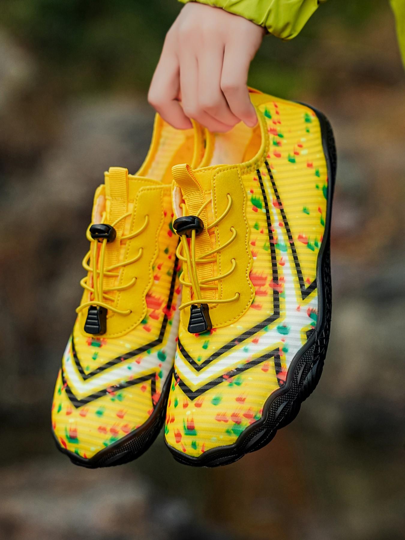 Trendy Printed Beach Shoes, Couple Quick-Dry Breathable Hiking Shoes, Soft Sole Anti-Slip Durable Water Shoes, Surfing Snorkeling Versatile Shoes