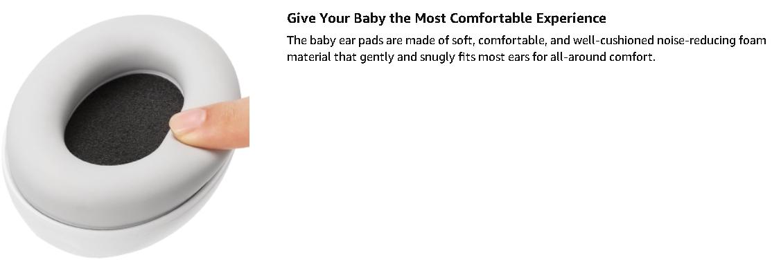 Baby Noise Cancelling Ear Muffs, 26db Hearing Protection, Adjustable Anti-Slip Headband, Sleep Improvement, Airplane Travel, Suitable for Infants