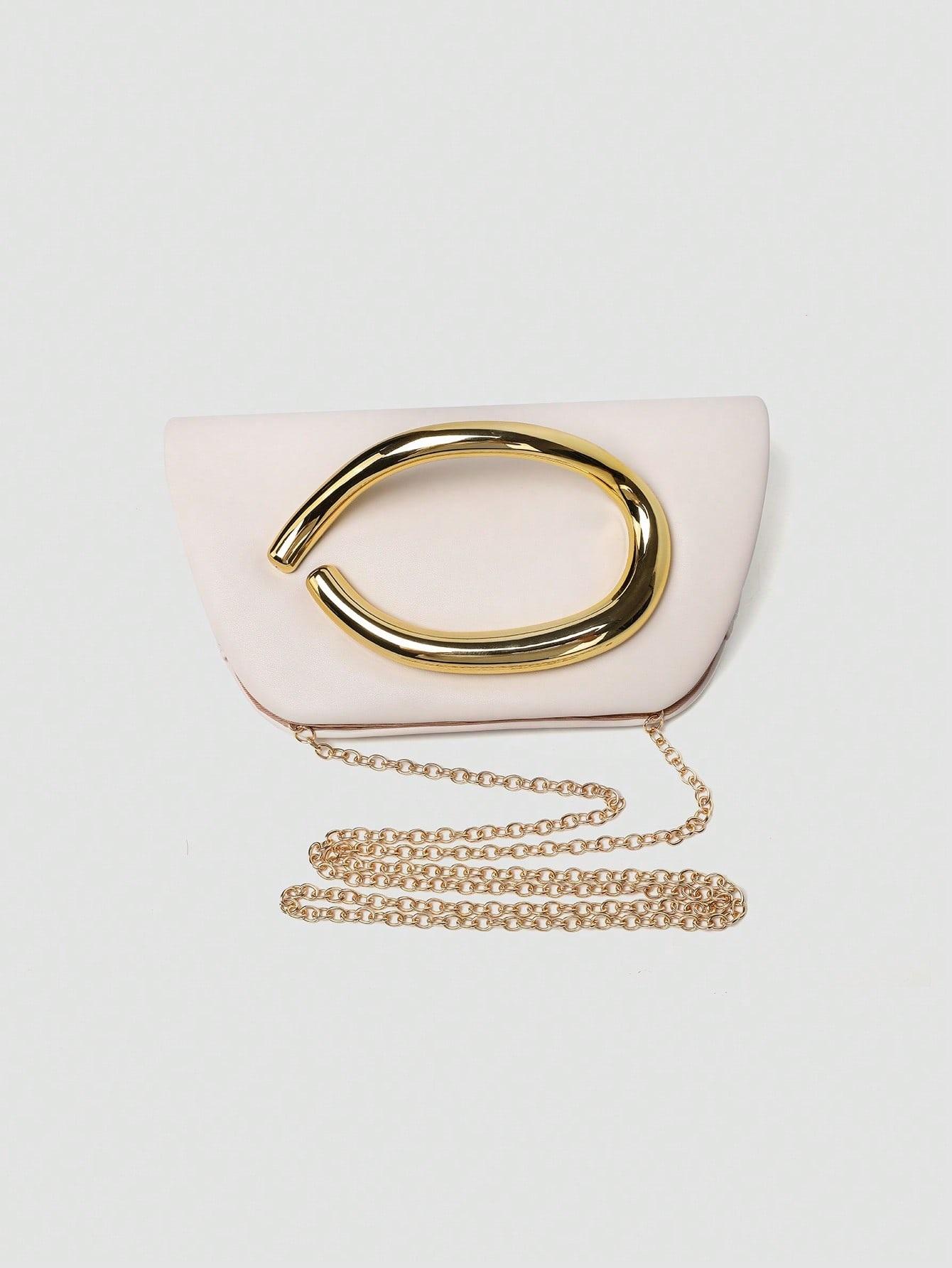 Women's Elegant Evening Clutch Bag with Detachable Chain Strap, Perfect for Weddings & Parties, Fashion Accessory for Special Occasions