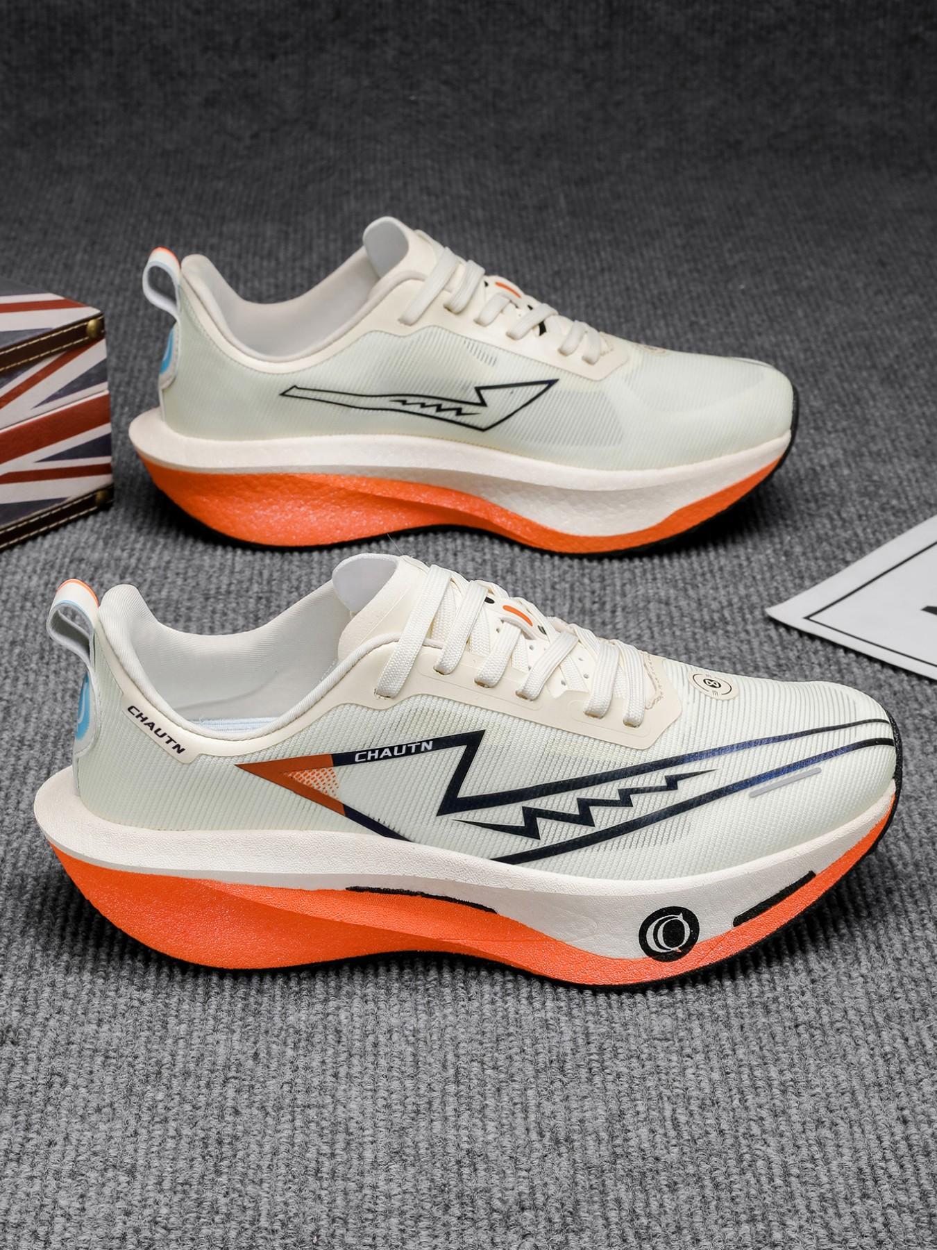 High Elastic Carbon Board Running Shoes, Ultra-Light Breathable Flyknit Sports Shoes, Soft Shock Absorption Marathon Running Shoes, Couples' Edition