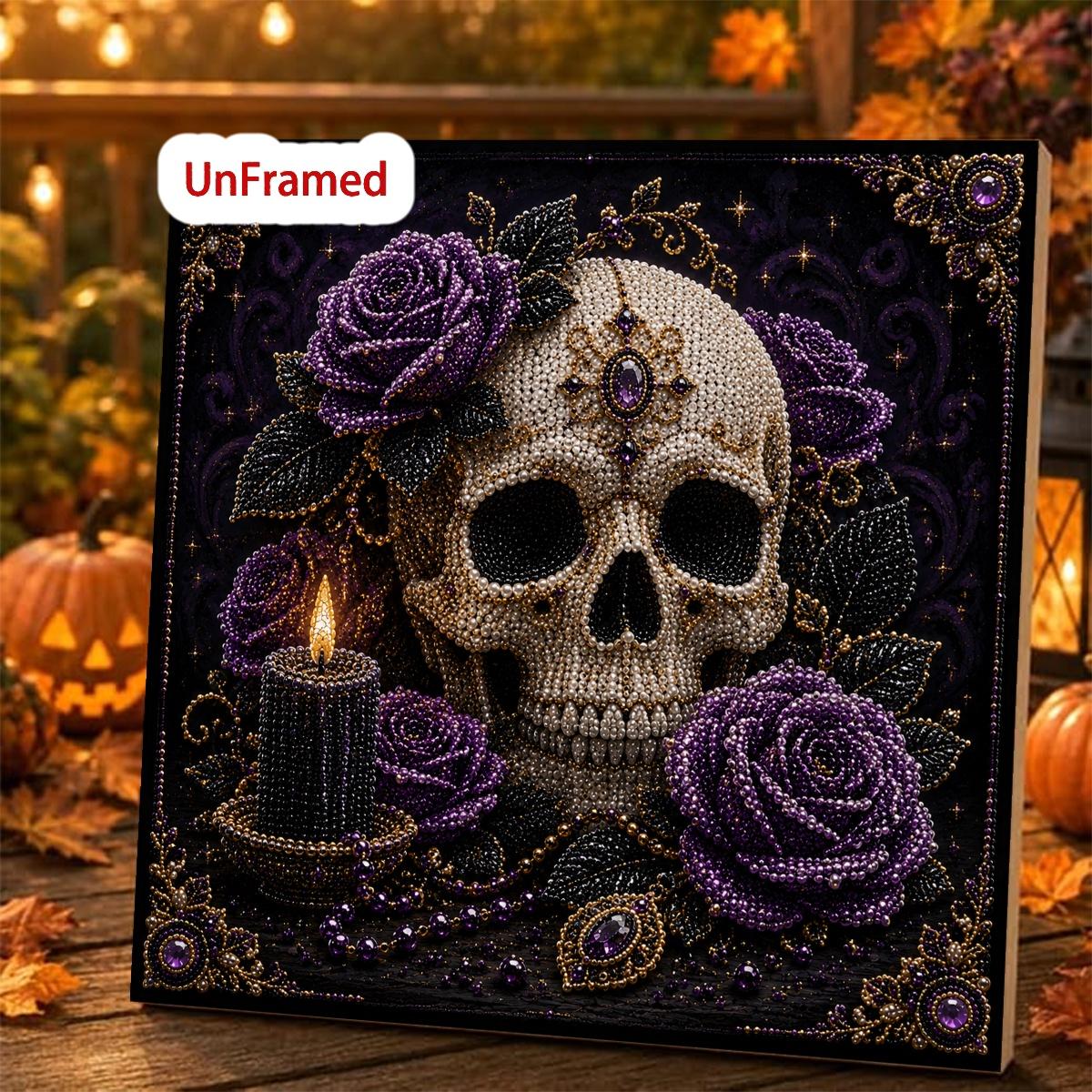 Halloween Craft Rhinestone Pearl Painting Kit, DIY Kits, Home Decor, Halloween Decorations—Perfect for All-Season Gifts, Bead Art, Frameless
