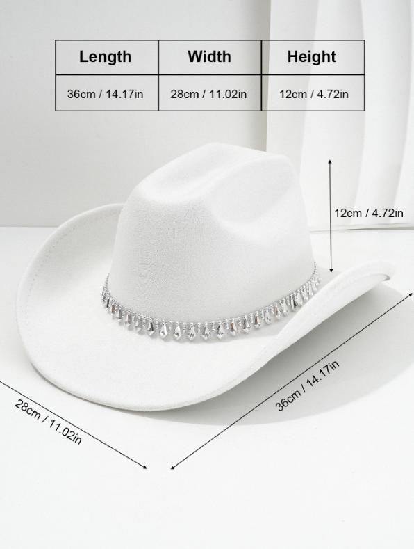 Unisex Western Cowboy Hat with Rhombus Sword Design, Elegant Wedding Accessory, Perfect Gift for Engagements, Stylish Headwear
