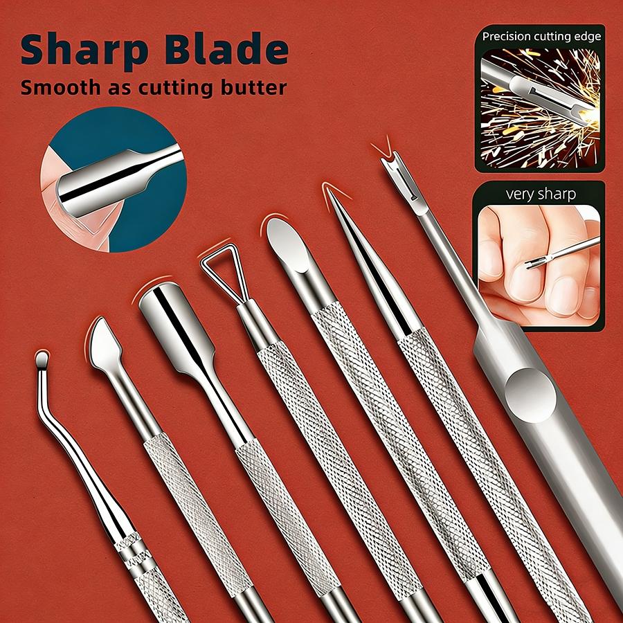 Professional Grade Nail Care Set 5Pcs, Stainless Steel Manicure Pedicure Tools with Portable Travel Case, Ideal Gift