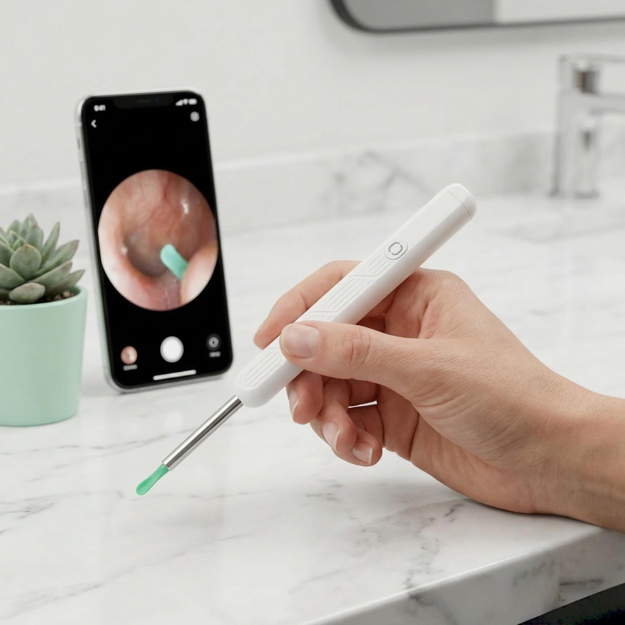 Visual Ear Cleaner Spoon with Camera and Light, Earwax Removal Tool, Earwax Remover, Ear Cleaning Device, Ear Cleaning Tools, Essential Ear Health Accessory