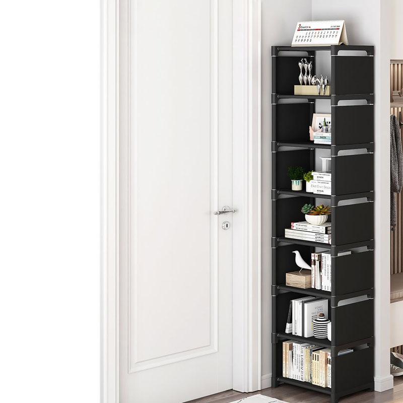 1-tier, multi-layer dustproof shoe rack, black/white, multi-functional storage rack, kitchen storage rack, shoe organizer, space-saving, for use at the entrance of dormitories, living rooms, bathrooms, etc., essential for students starting school.