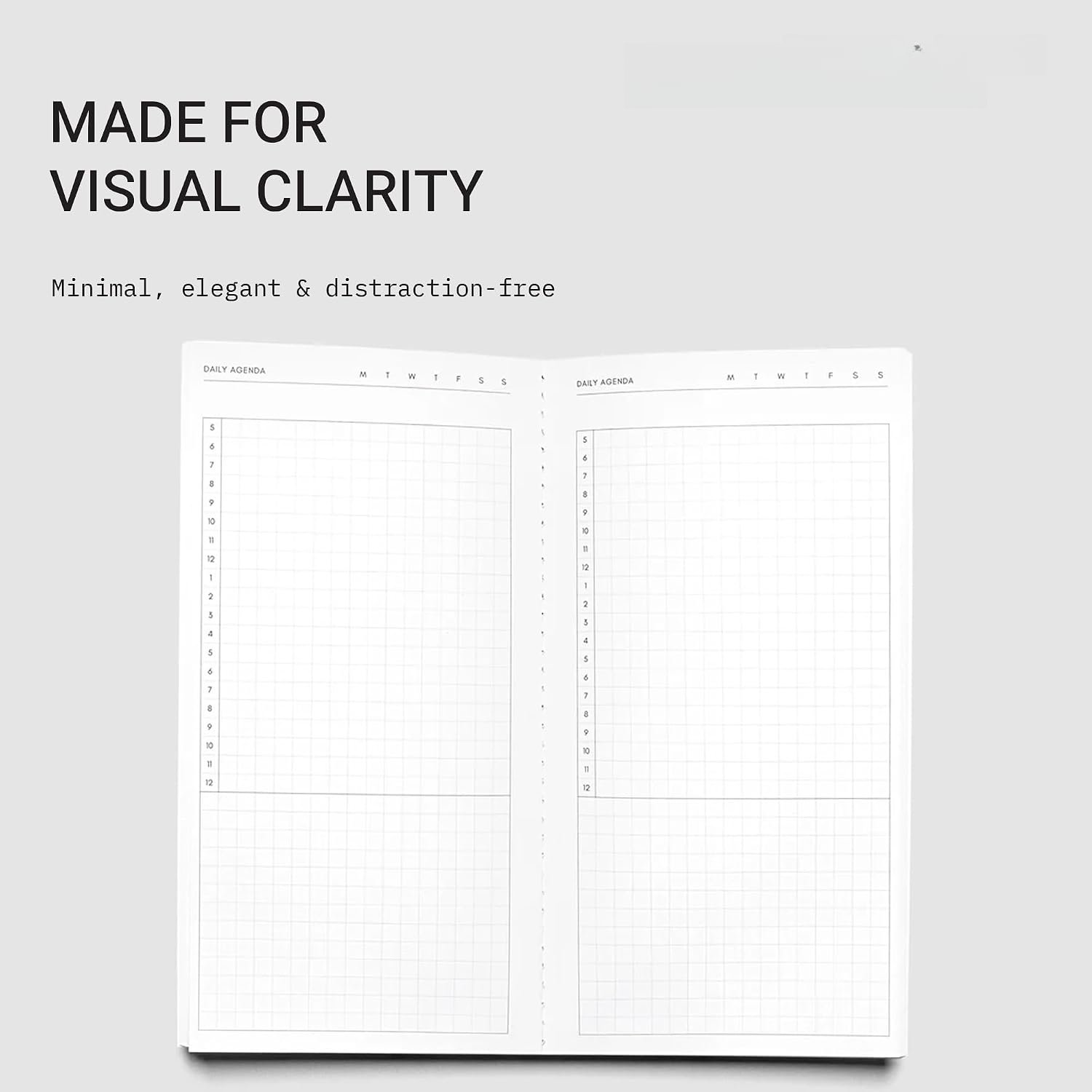 Travel Notebook | Daily Planner Agenda – Aspen | A5 Slim Planner Notebook 4.3" x 8.3" | Productivity Planner with Hourly Schedule Layout for Planning  Time Blocking – Soft  Cover