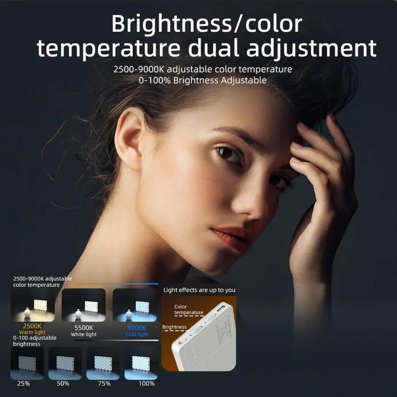 Portable Selfie Light with Clip, Rechargeable CRI 95+ 3 Light Modes Clip on Light, Selfie Accessories for Phone/Tablet/Laptop