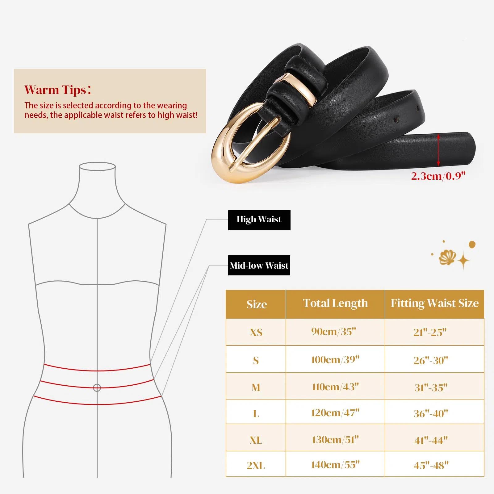 JASGOOD Women Leather Belt for Jeans Pants Fashion Ladies Skinny Faux Leather Belt with Gold Buckle JASGOOD Women Leather Belt for Jeans Pants Fashion Ladies Skinny Faux Leather Belt with Gold Buckle