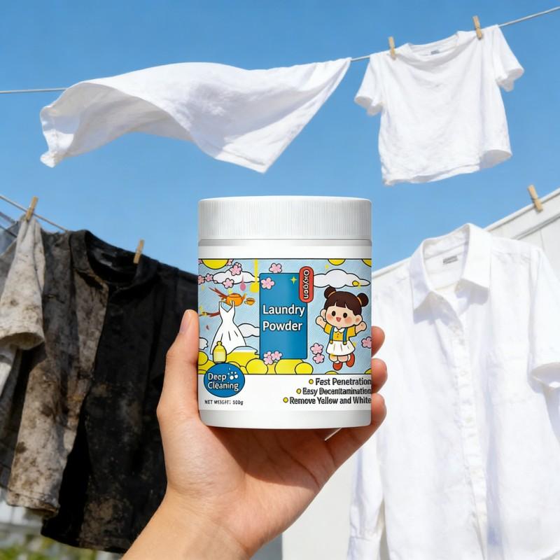 Multi-Purpose Oxygen Cleaner Deep Cleans Sneakers, Laundry, & Stains, Effective Stain Removal ,Color Brightening Formula, Effective for All Fabrics Color-Safe Laundry Booster Powder | Erases Yellowing, Wine, Grease, Makeup