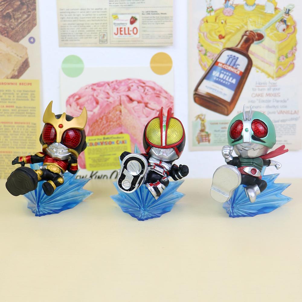 Kamen Rider Anime Action Figure Cartoon Character Model Doll Ornament Gashapon Claw Machine Toy Desktop Decoration Collectible Gift