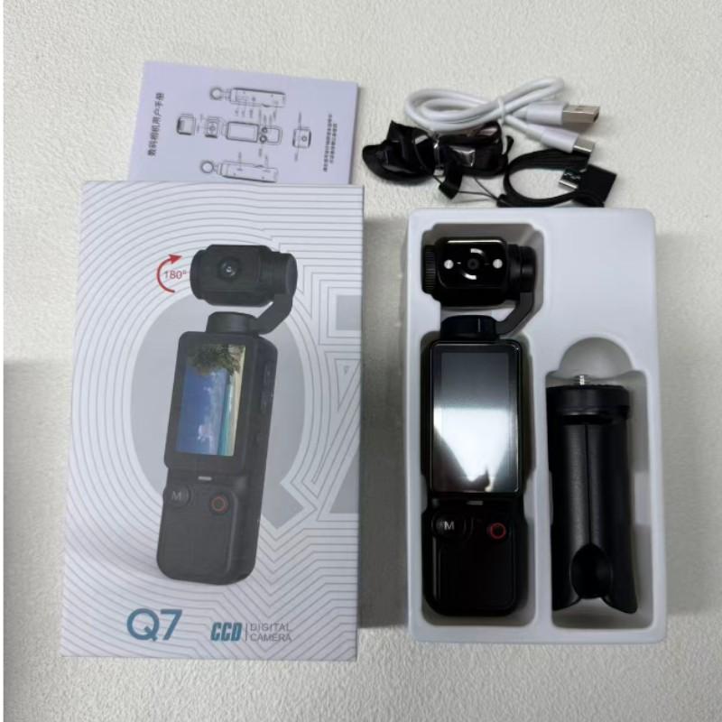 Portable Handheld Vlog Camera with 180° Swivel Lens & Auto Focus. Perfect for Outdoor Sports, Travel Shooting. Small Size, Easy To Carry Anywhere.