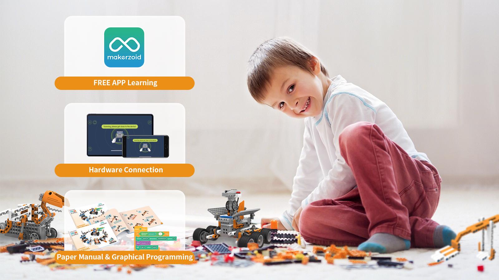 STEM Superbot  26-in-1 Control Remote Toys Robot, , Coding Robotic Building Blocks Set, Jeep SUV Car Gift Black Friday Birthday Gift