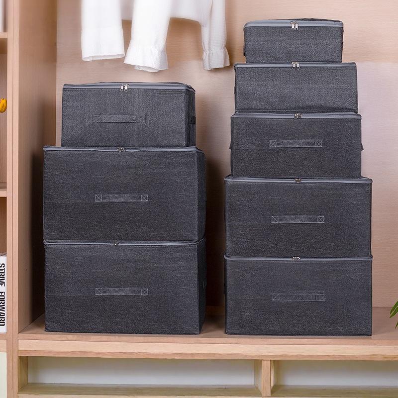 Large Capacity Stackable Storage Box, Space-Saving Multi-Functional Organizer, Durable Fabric, Ideal for Closet Bedroom Car Desk, Folding Storage Boxes