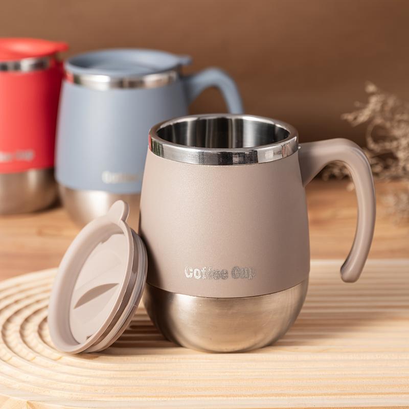 16.9 Oz Reusable Vacuum Insulated Coffee Mug with Lid, Dual Wall Vacuum Sealed Cup for Hot & Cold Drinks, Home Outdoor Camping Gift